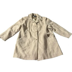 Towne Collection by London Fog Overcoat Jacket Women Size 12 Wool Blend